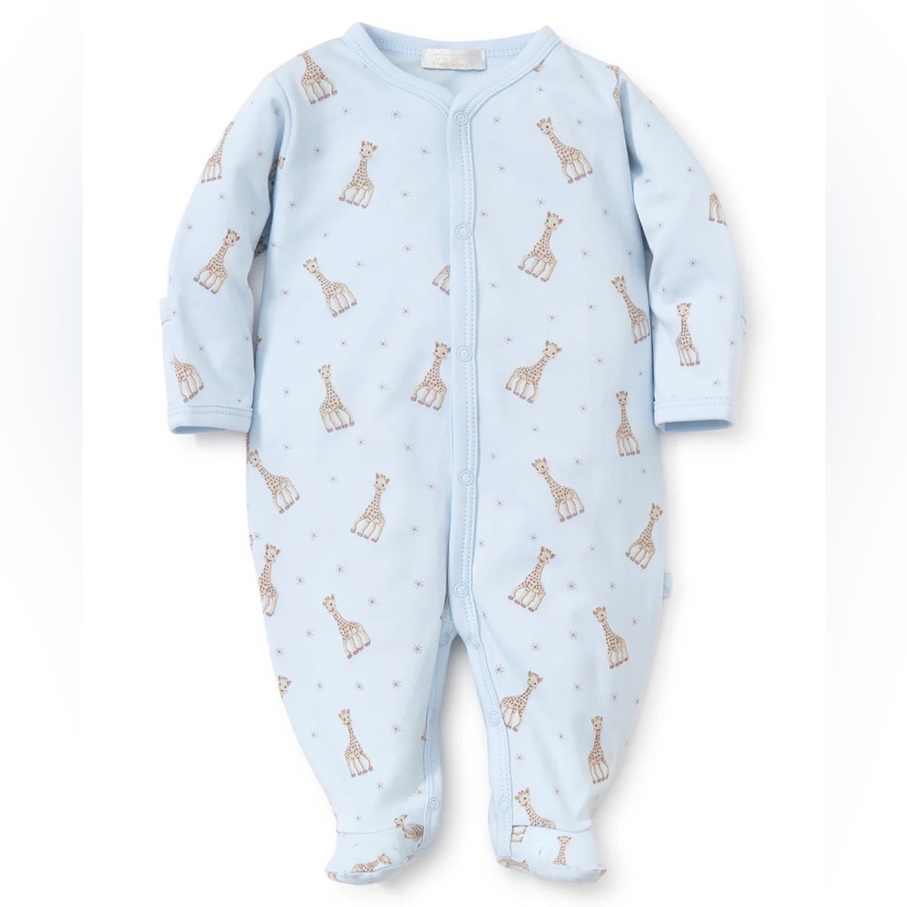 Kissy Kissy Sophie la girafe Blue Print Footie size Newborn